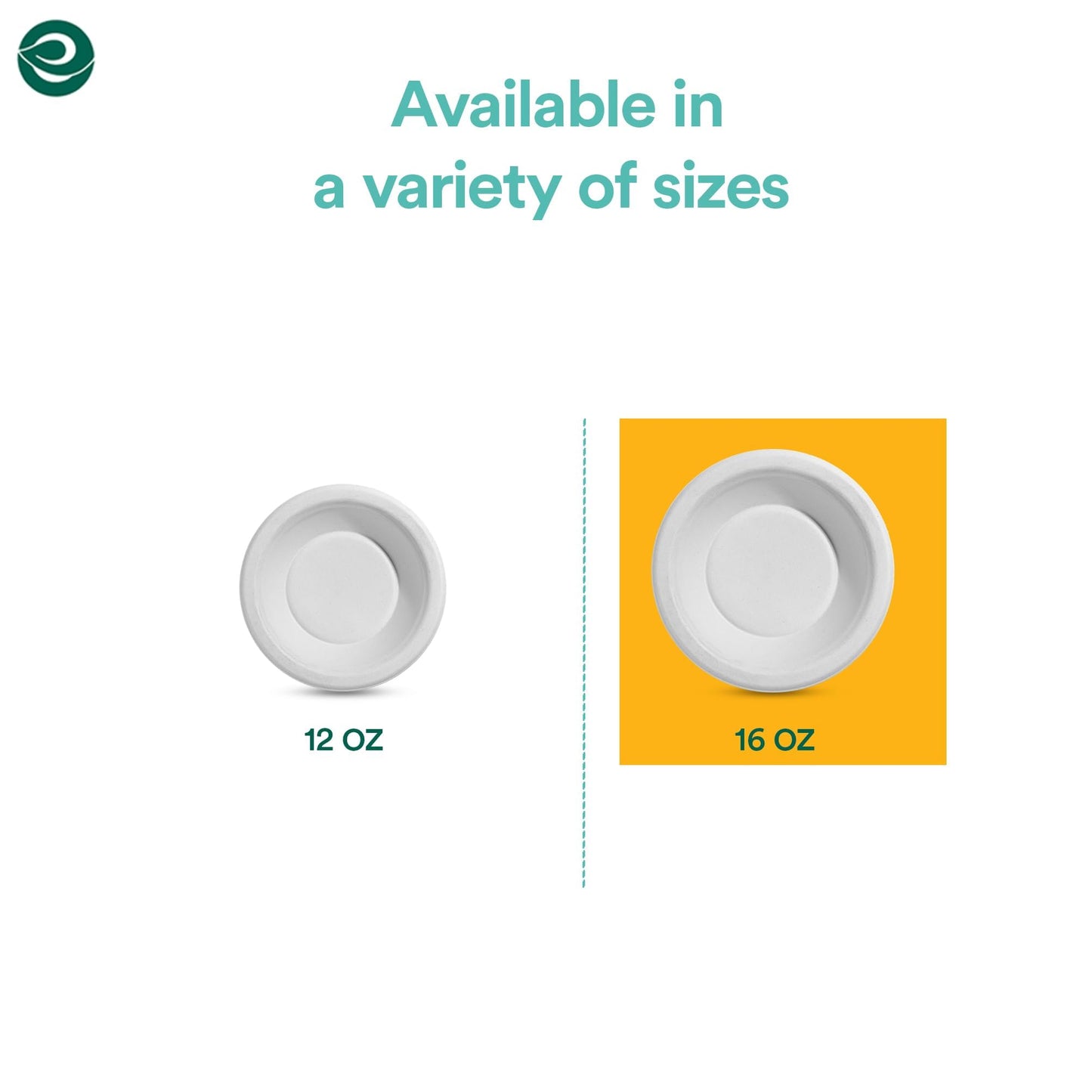ECO SOUL 100% Compostable 16 Oz Soup Bowls [100-Pack] Disposable dessert bowls I Heavy duty paper bowl I Eco-friendly salad bowl I Biodegradable large Bowls