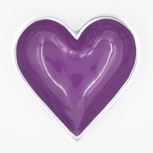 Generic Silver Heart Shape Bowl by Soul Candy | Gift for Her | Vintage Style Silver Heart Shaped Dish | Decorative and Serving Bowl for Entertaining, Kitchen, Coffee Table, Entry Way (5.5""), small
